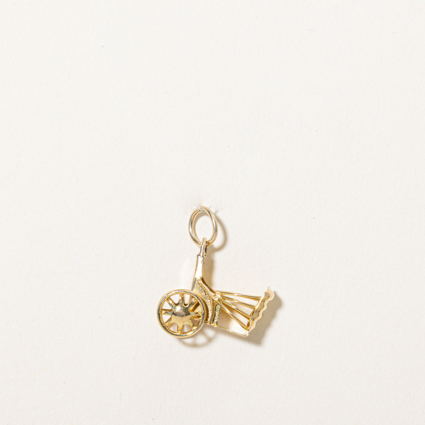 14k Yellow Gold Carriage Charm