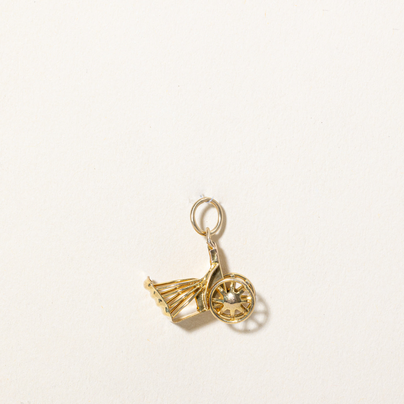 14k Yellow Gold Carriage Charm