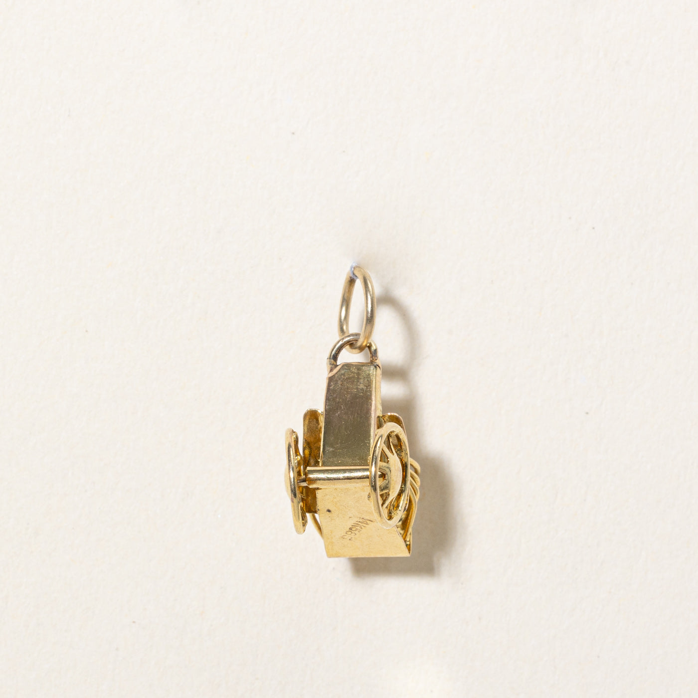14k Yellow Gold Carriage Charm