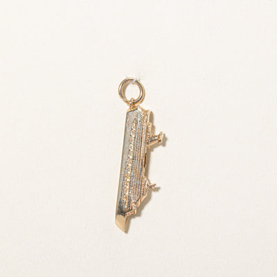 14k Yellow Gold 'Carnival Triumph' Cruise Boat Charm