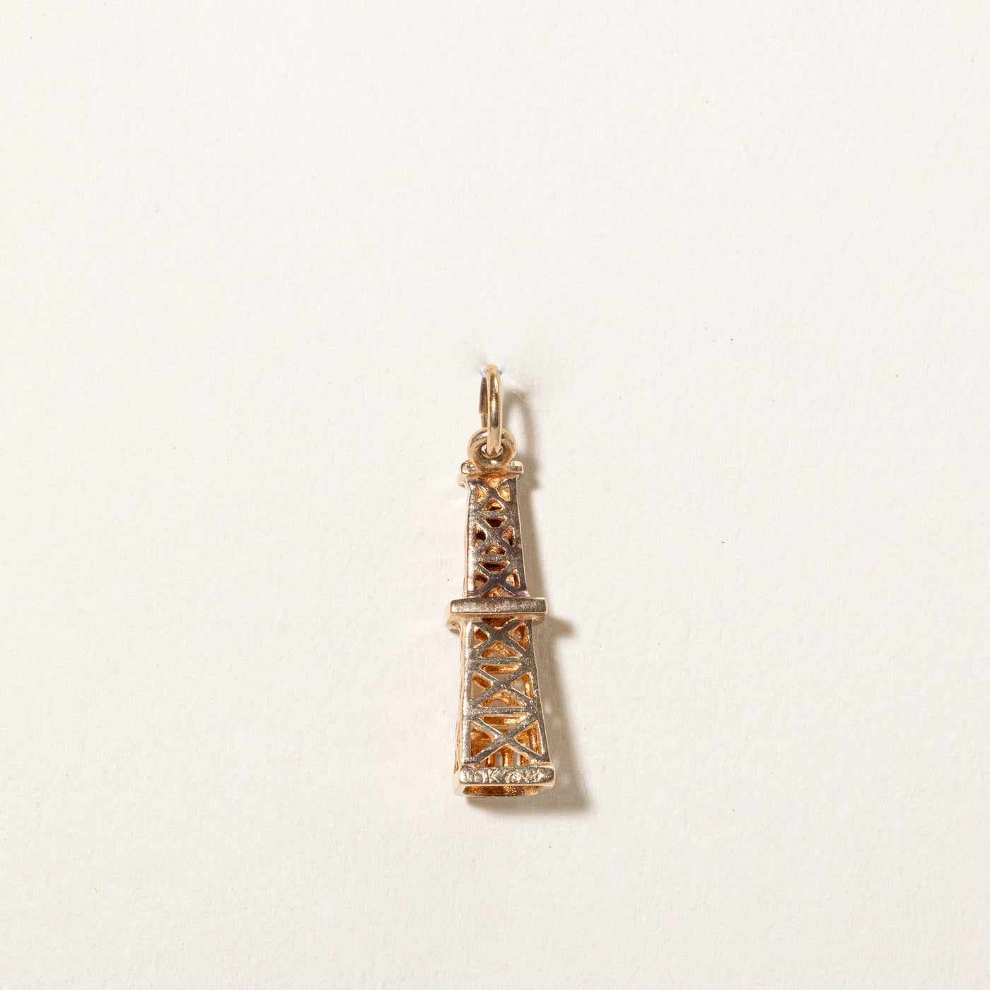 10k Yellow Gold Watchtower Charm