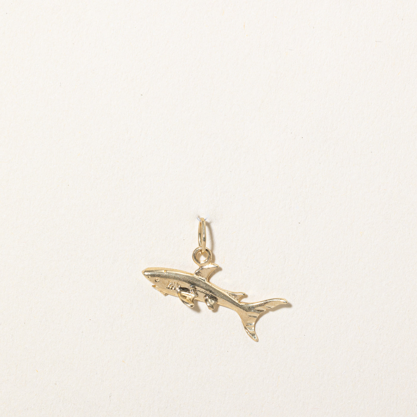 14k Yellow Gold Shark Charm