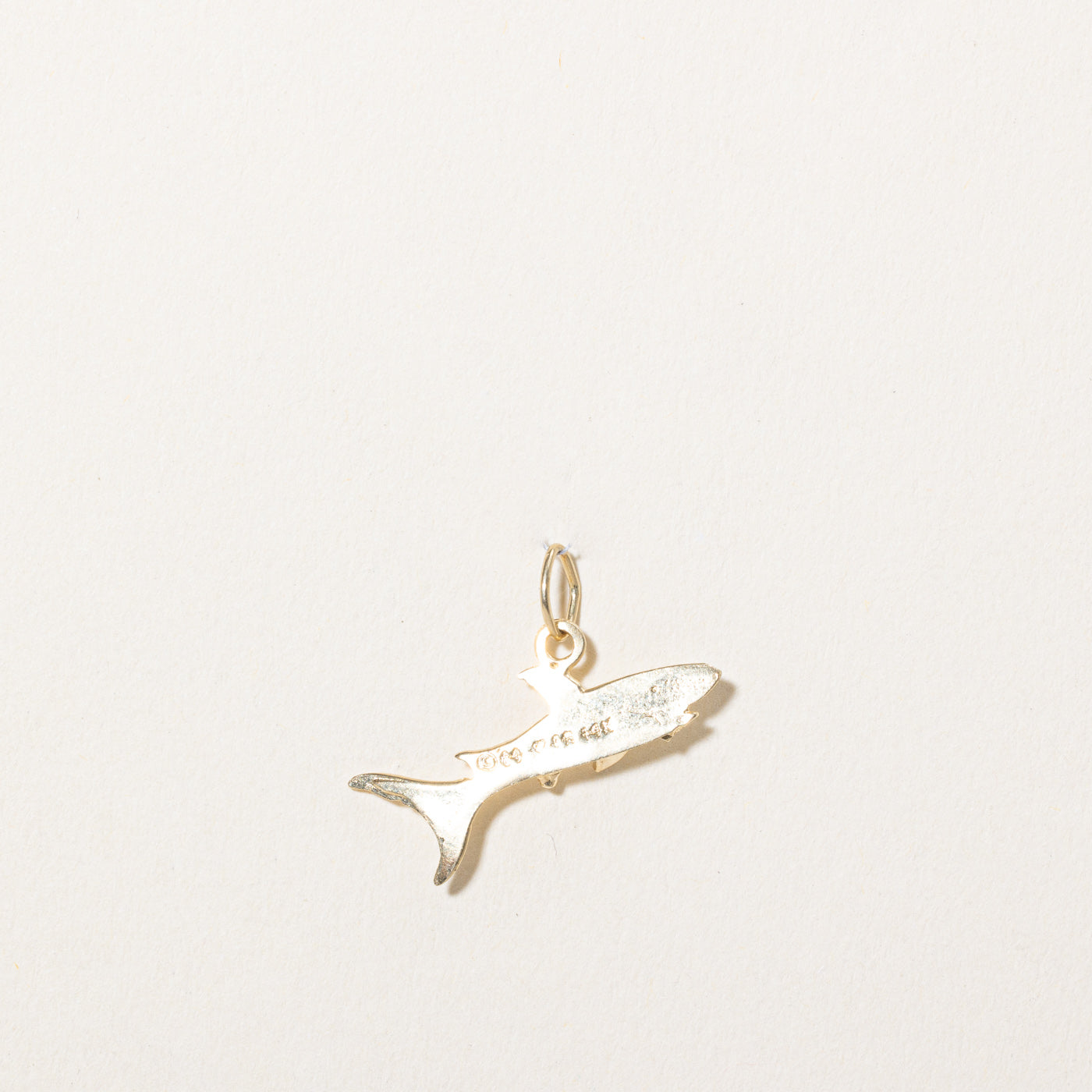 14k Yellow Gold Shark Charm