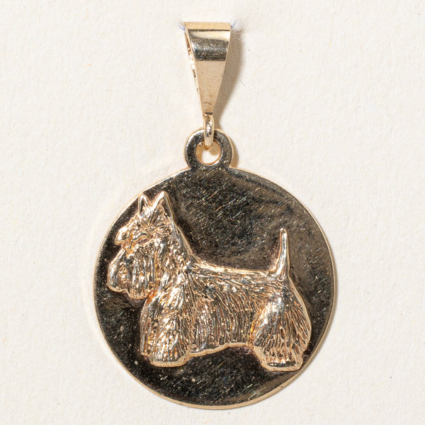 10k Yellow Gold Scottish Terrier Pendant