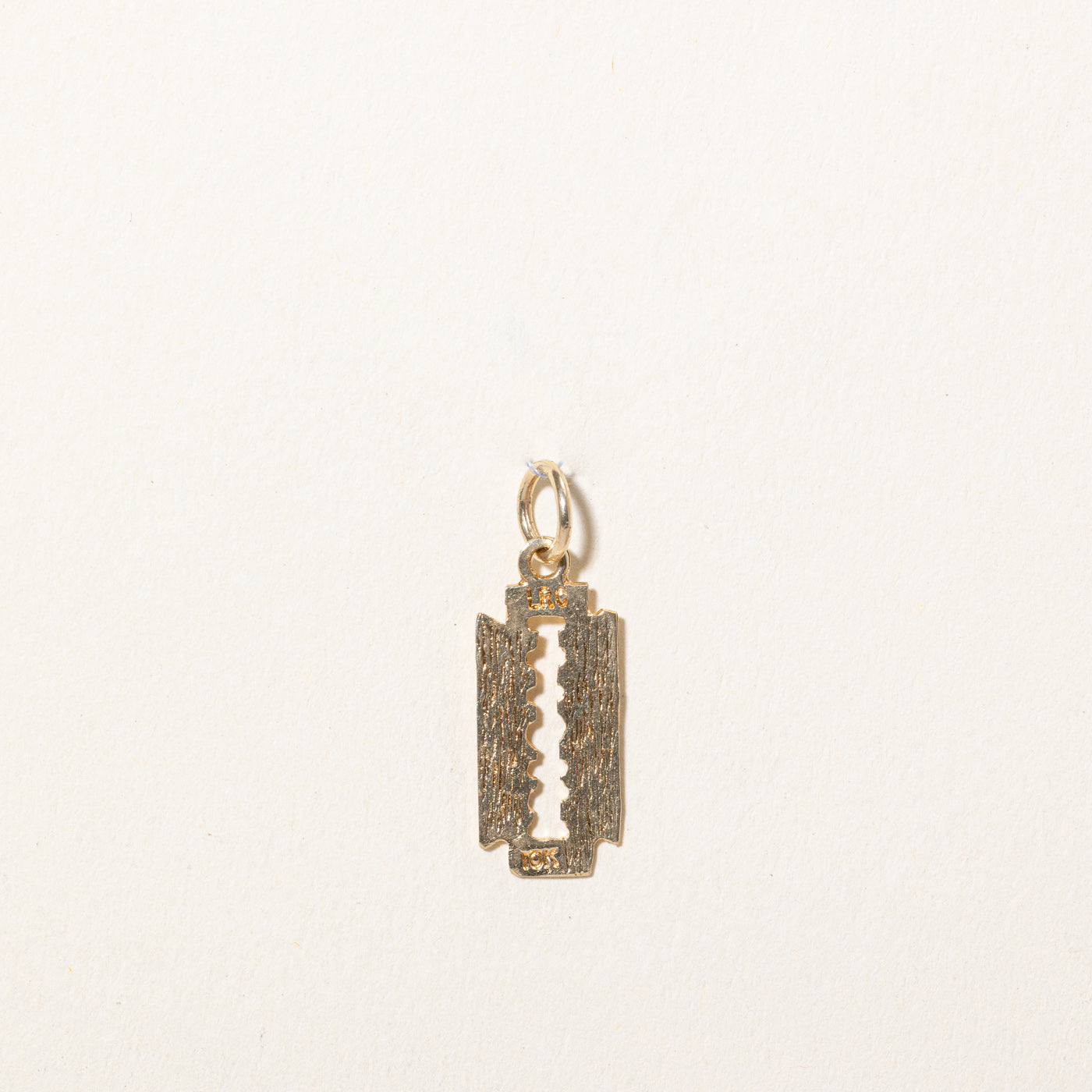 10k Yellow Gold Razor Charm