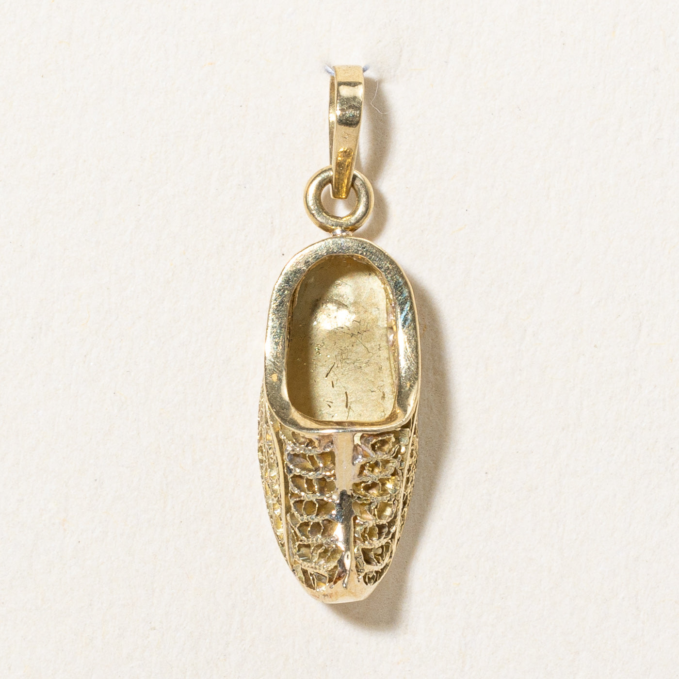 18k Yellow Gold Clog Charm