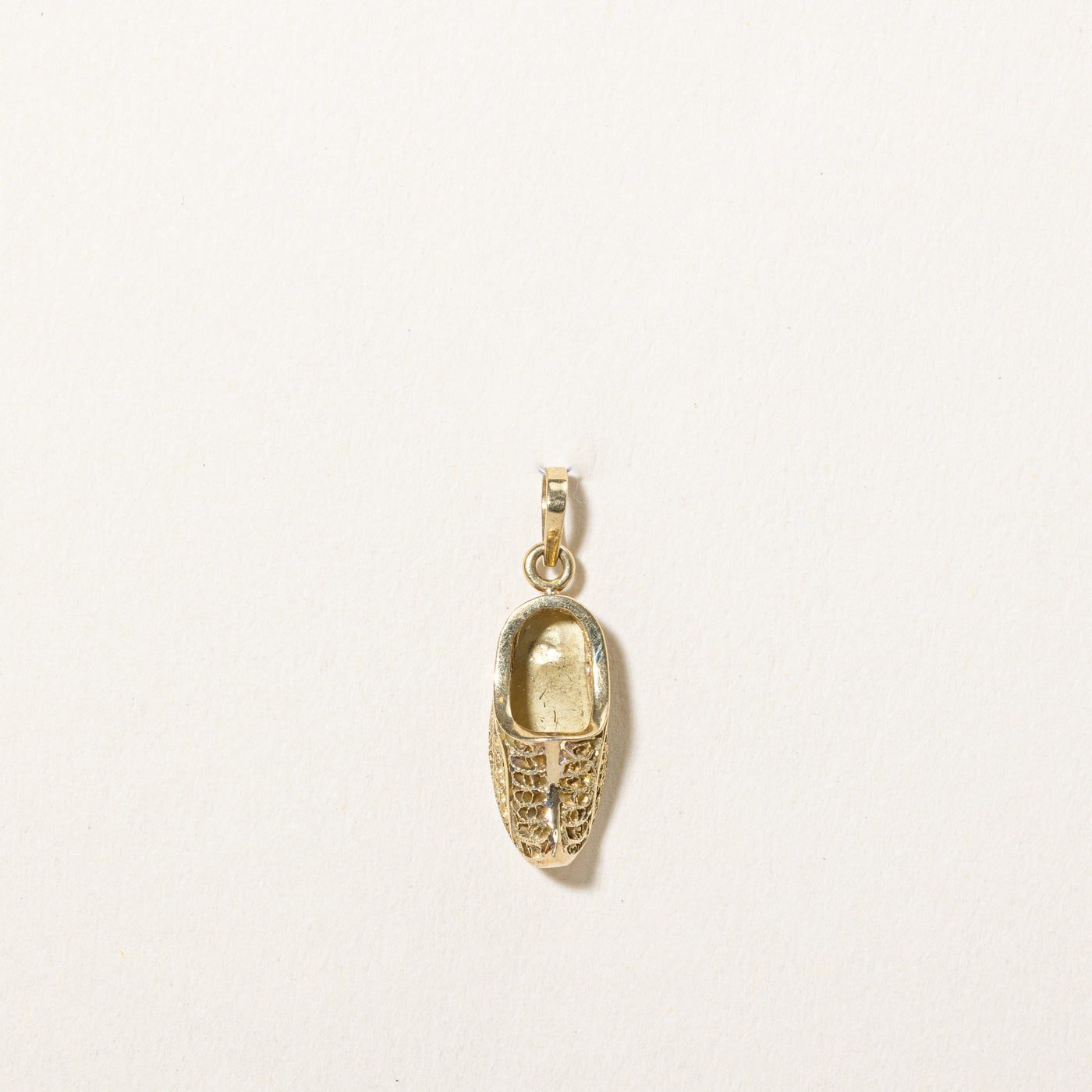 18k Yellow Gold Clog Charm