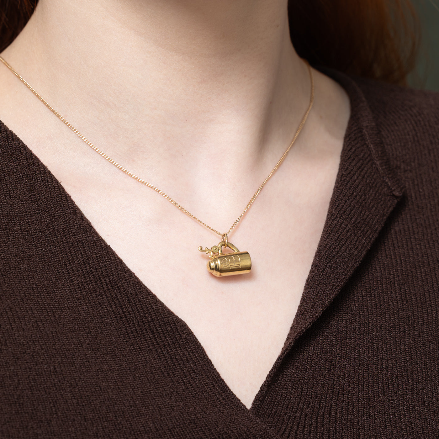 8K Yellow Gold Engraved Hofbräu München Stein Charm