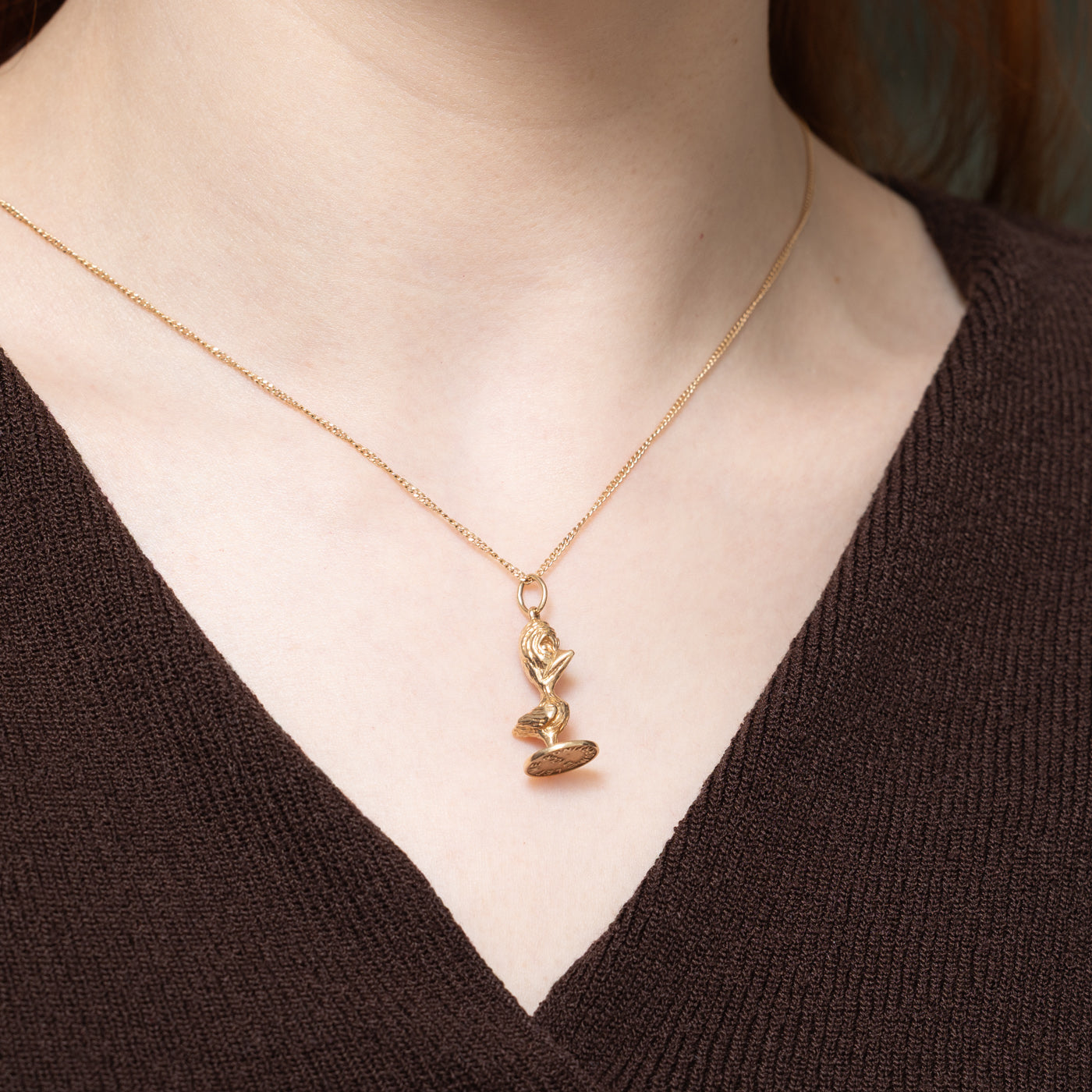 10K Yellow Gold "Worry Bird" Charm