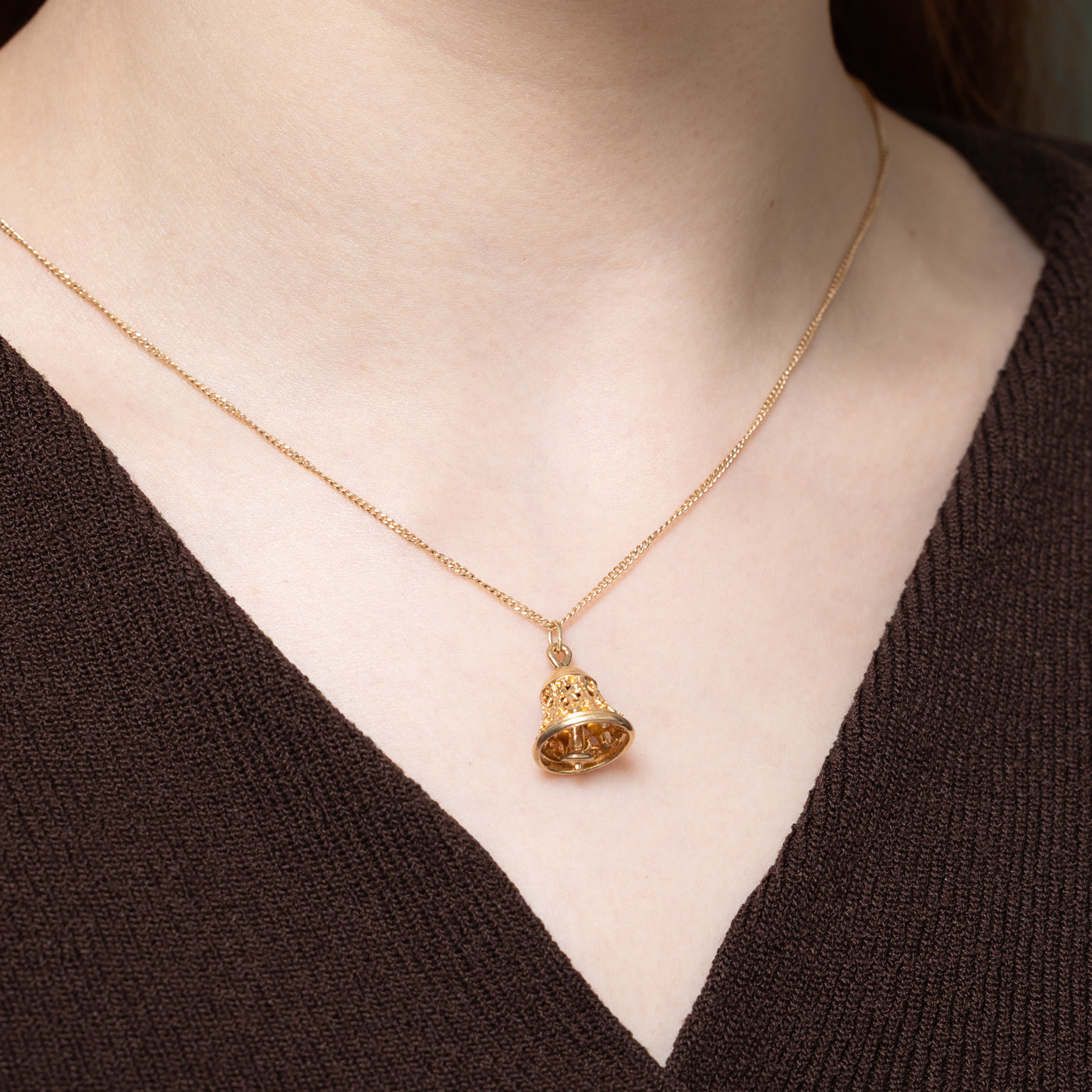 9K Yellow Gold Bell Charm
