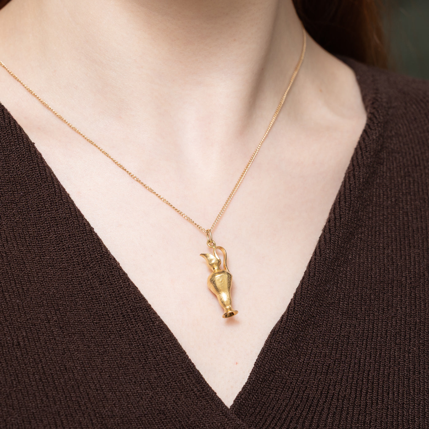 18K Yellow Gold Pitcher Charm