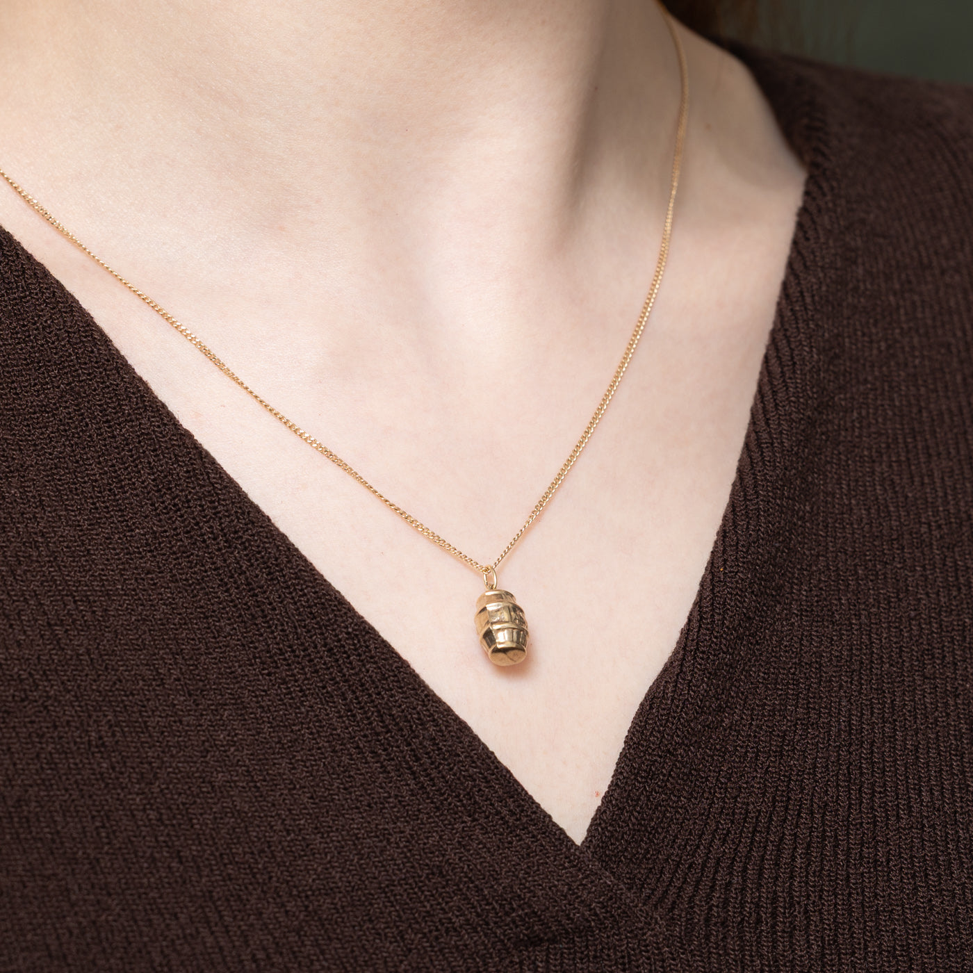 9K Yellow Gold Barrel Charm