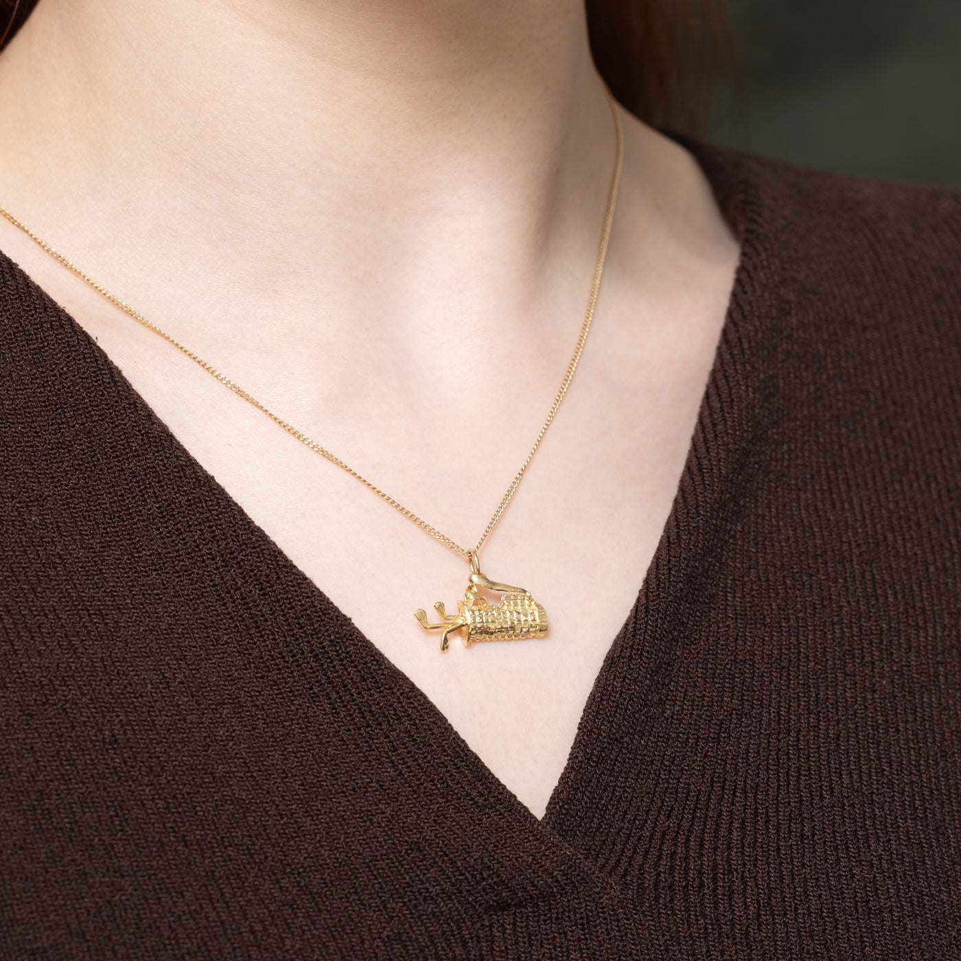 14K Yellow Gold Golf Bag Charm