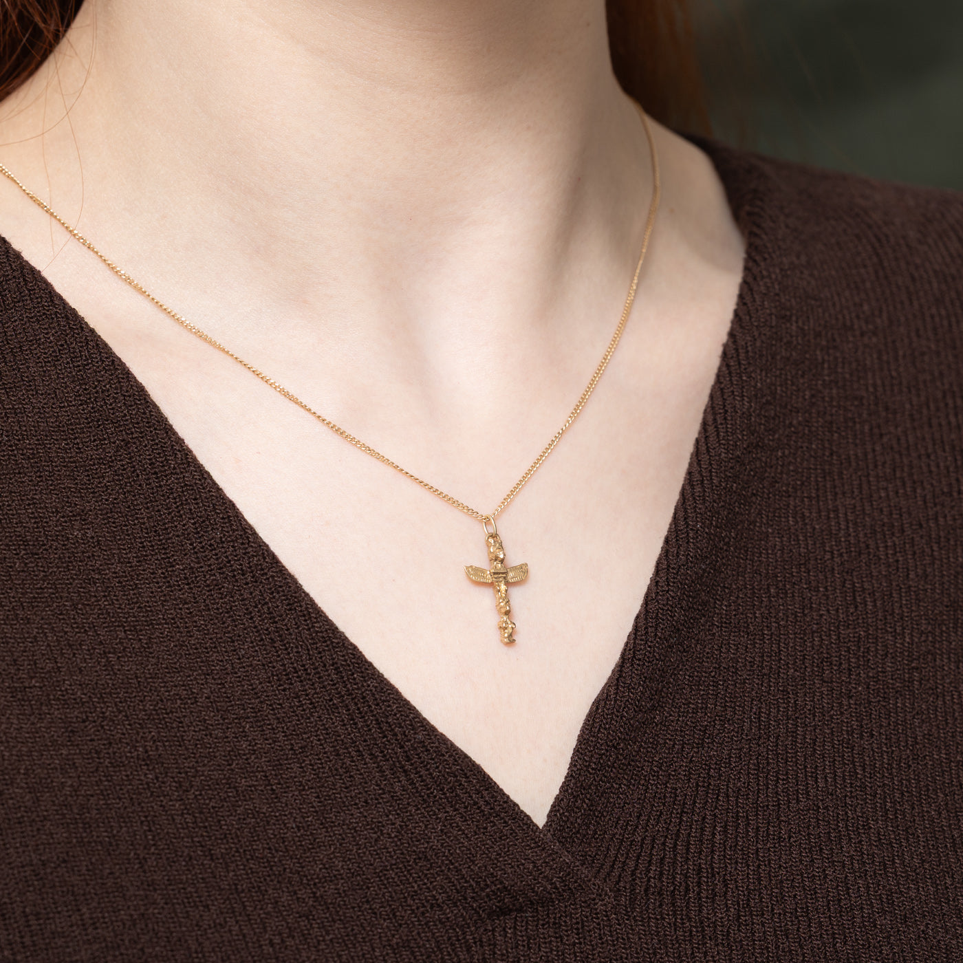 10K Yellow Gold Totem Pole Charm