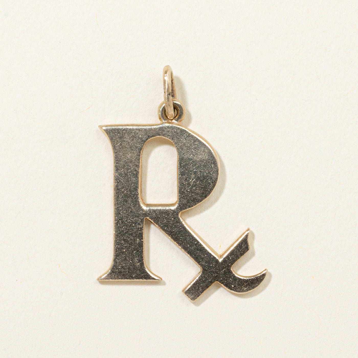 10K Yellow Gold "Rx" Pharmacist Pendant