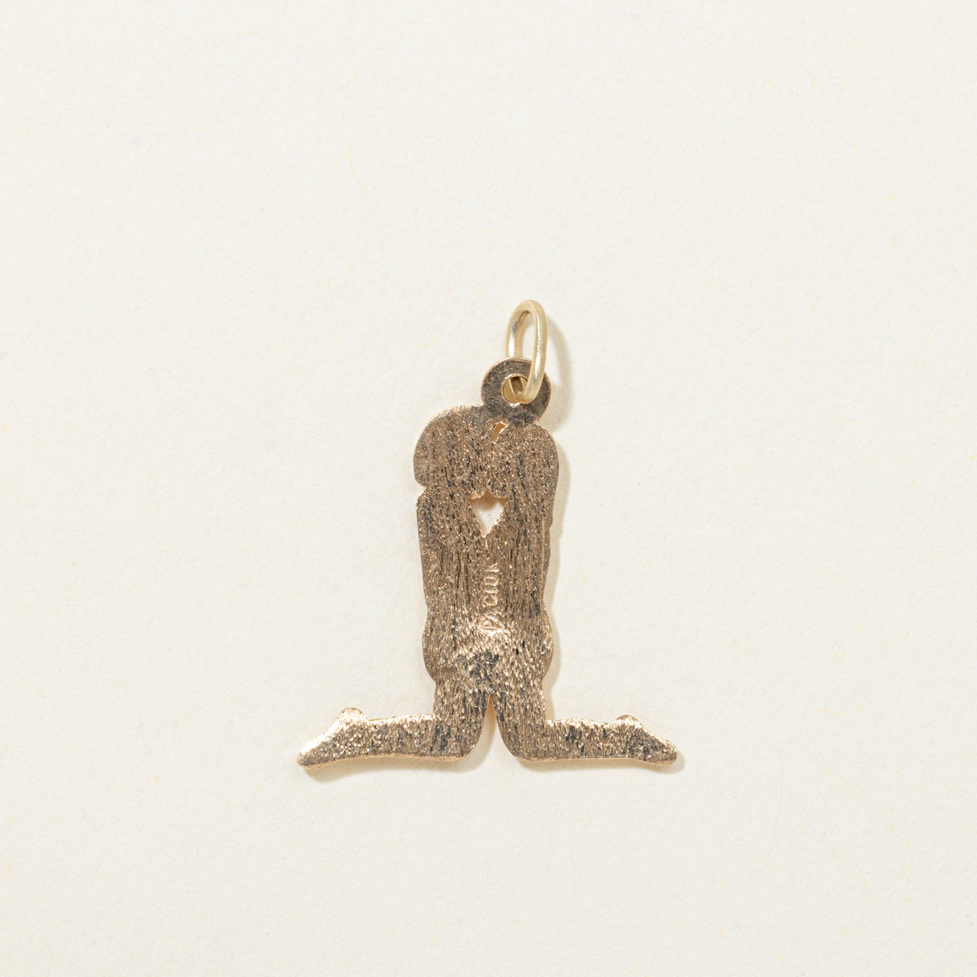 10K Rose Gold Man & Woman Kneeling Pendant