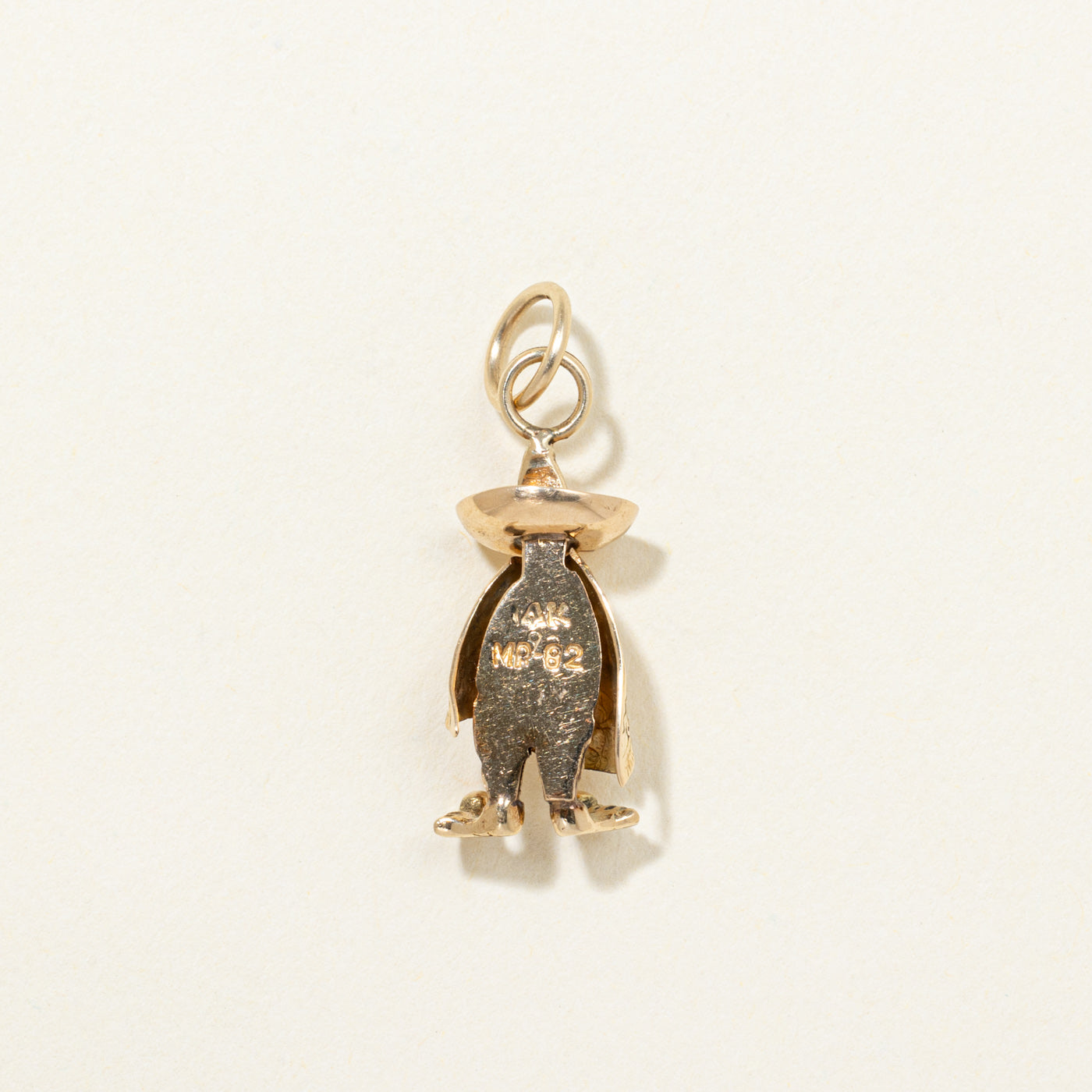 14K Yellow Gold Mexican Sombrero & Poncho Charm