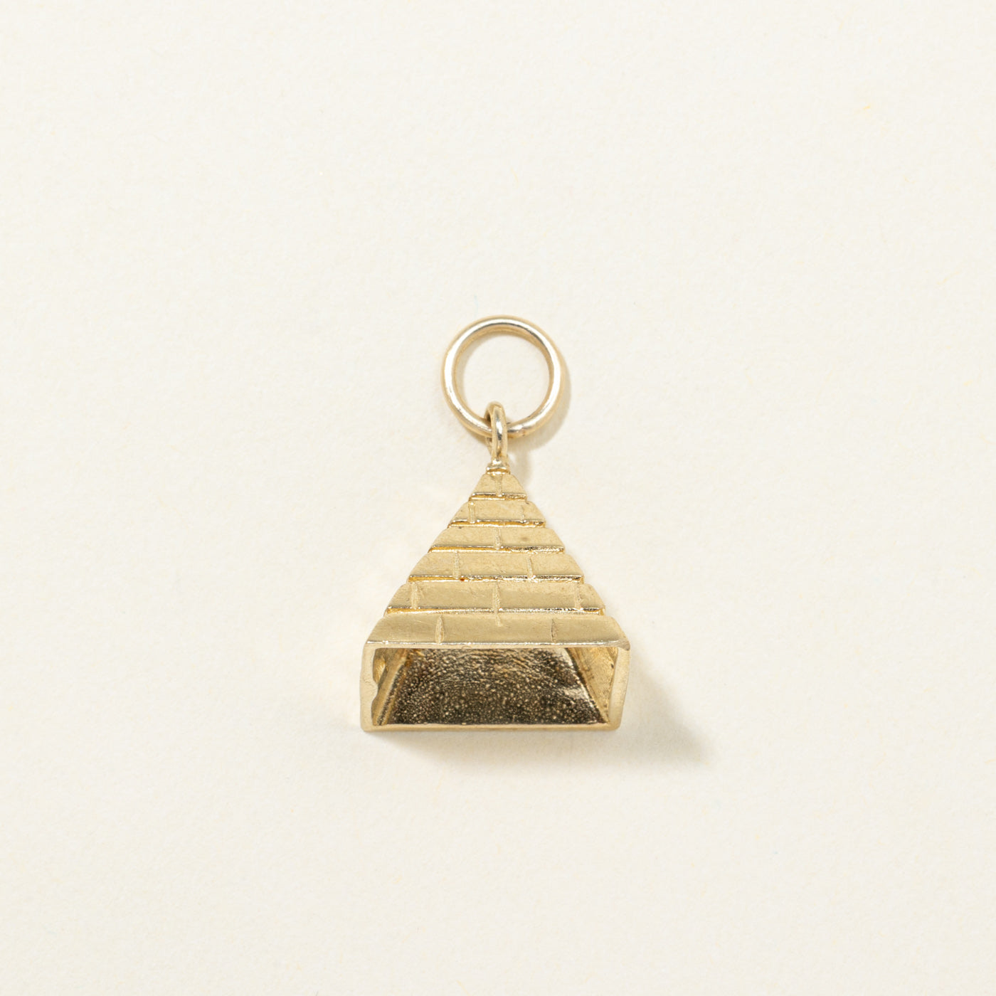 14K Yellow Gold Pyramid Charm