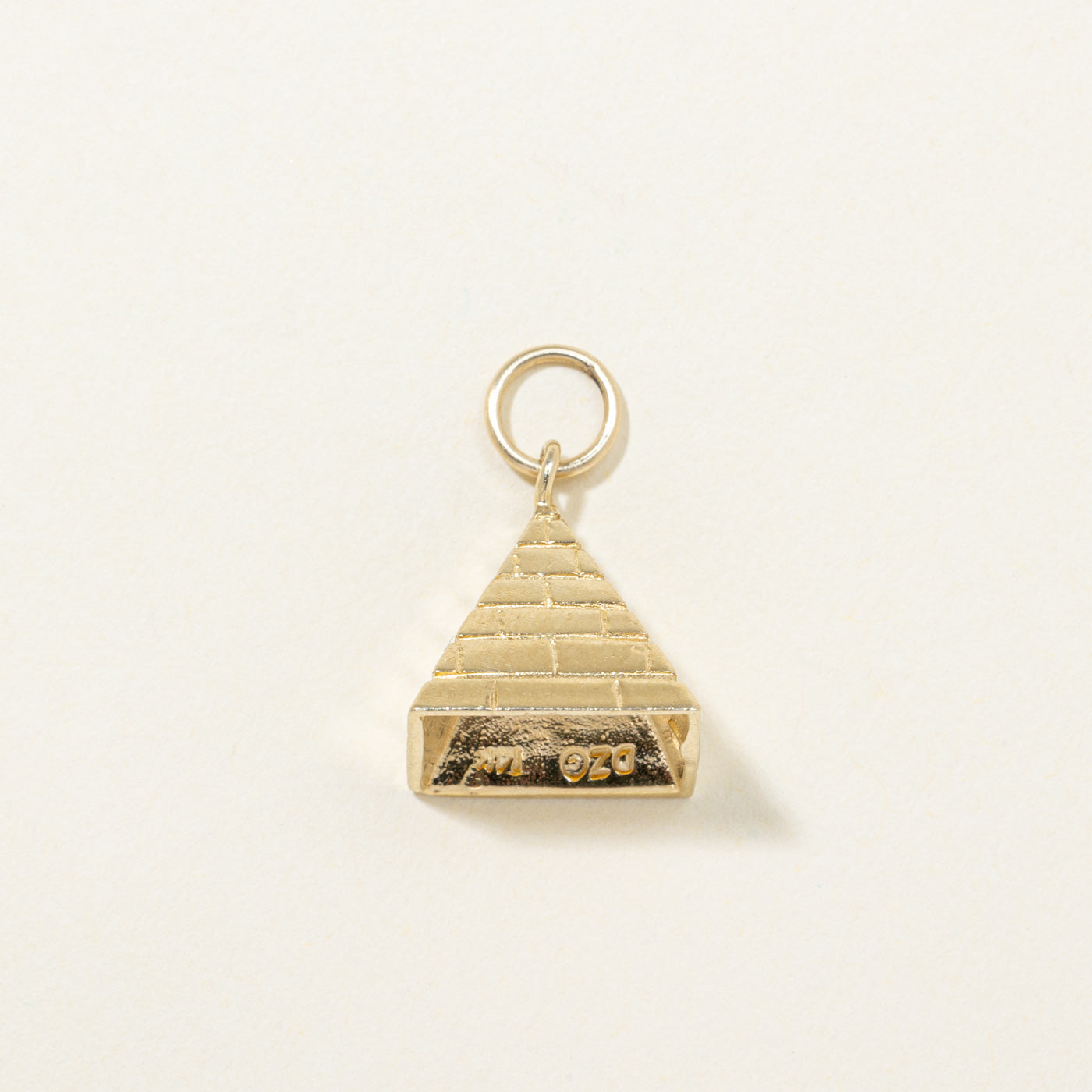 14K Yellow Gold Pyramid Charm