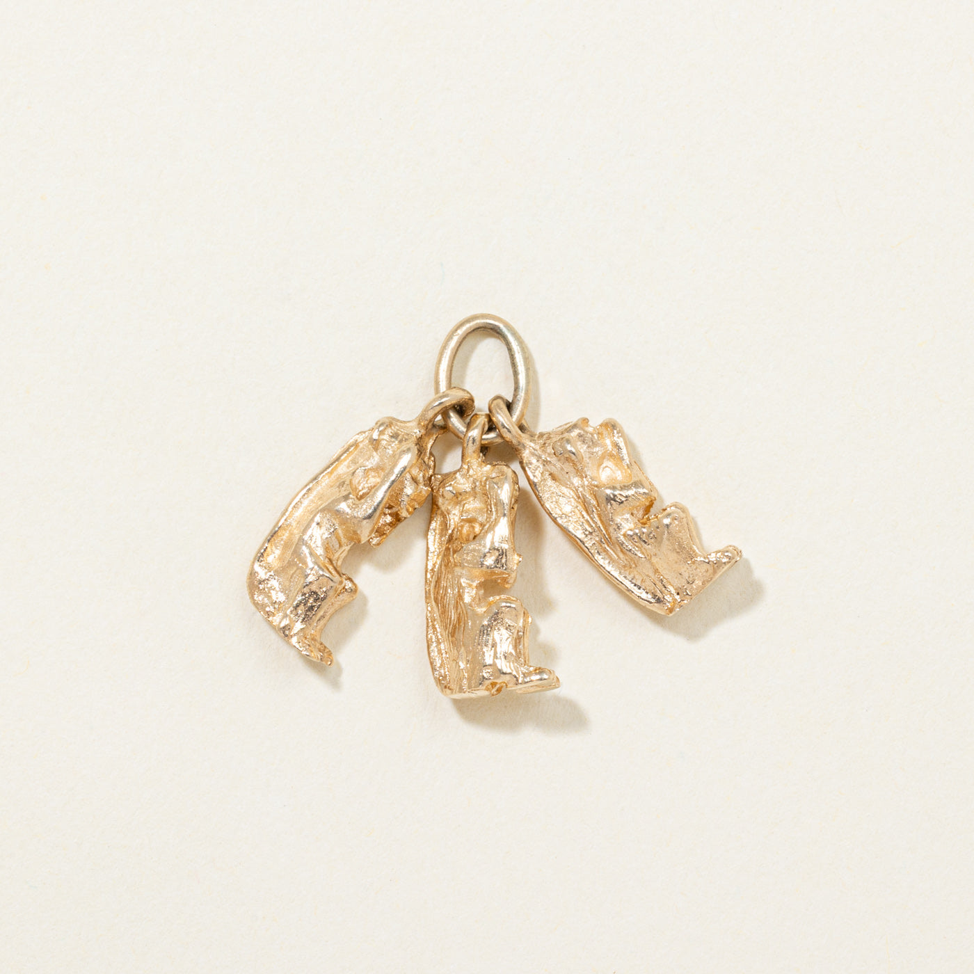 10K Yellow Gold "Hear No Evil, See No Evil, Speak No Evil" Monkey Charm