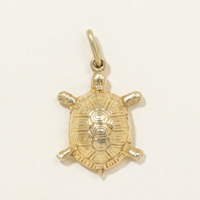 14K Yellow Gold Turtle Charm