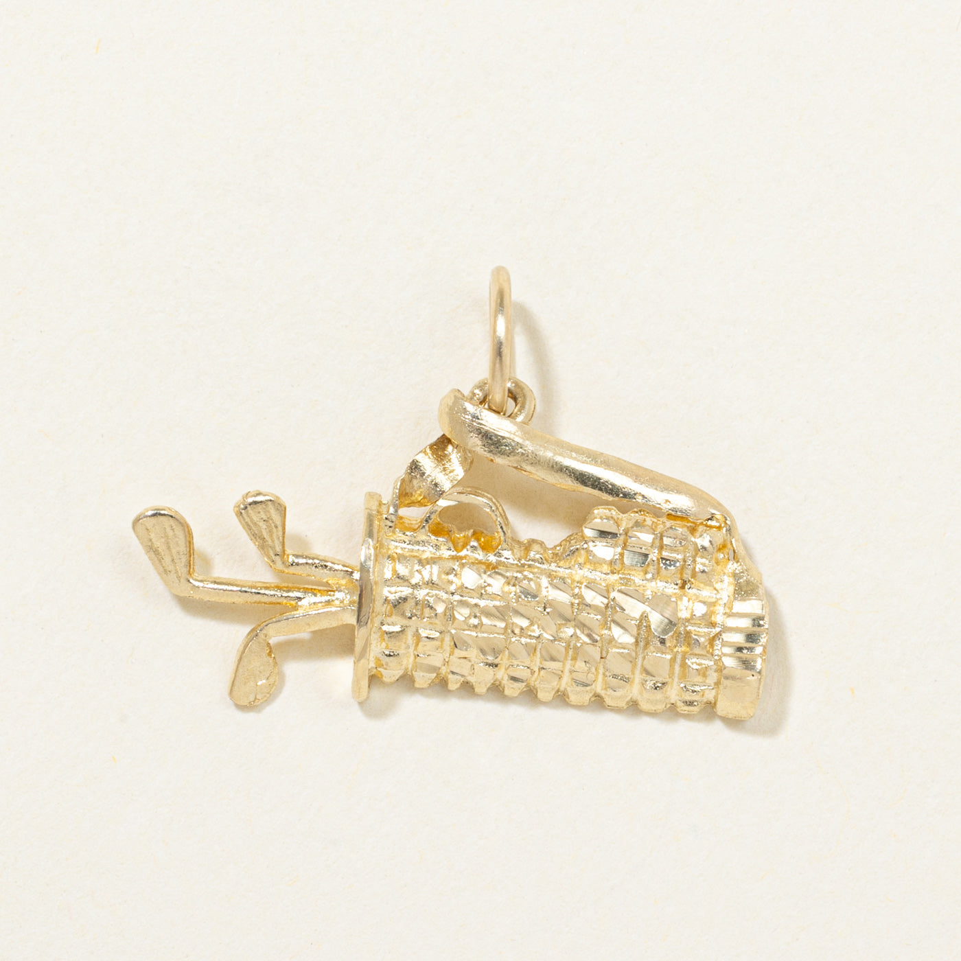 14K Yellow Gold Golf Bag Charm