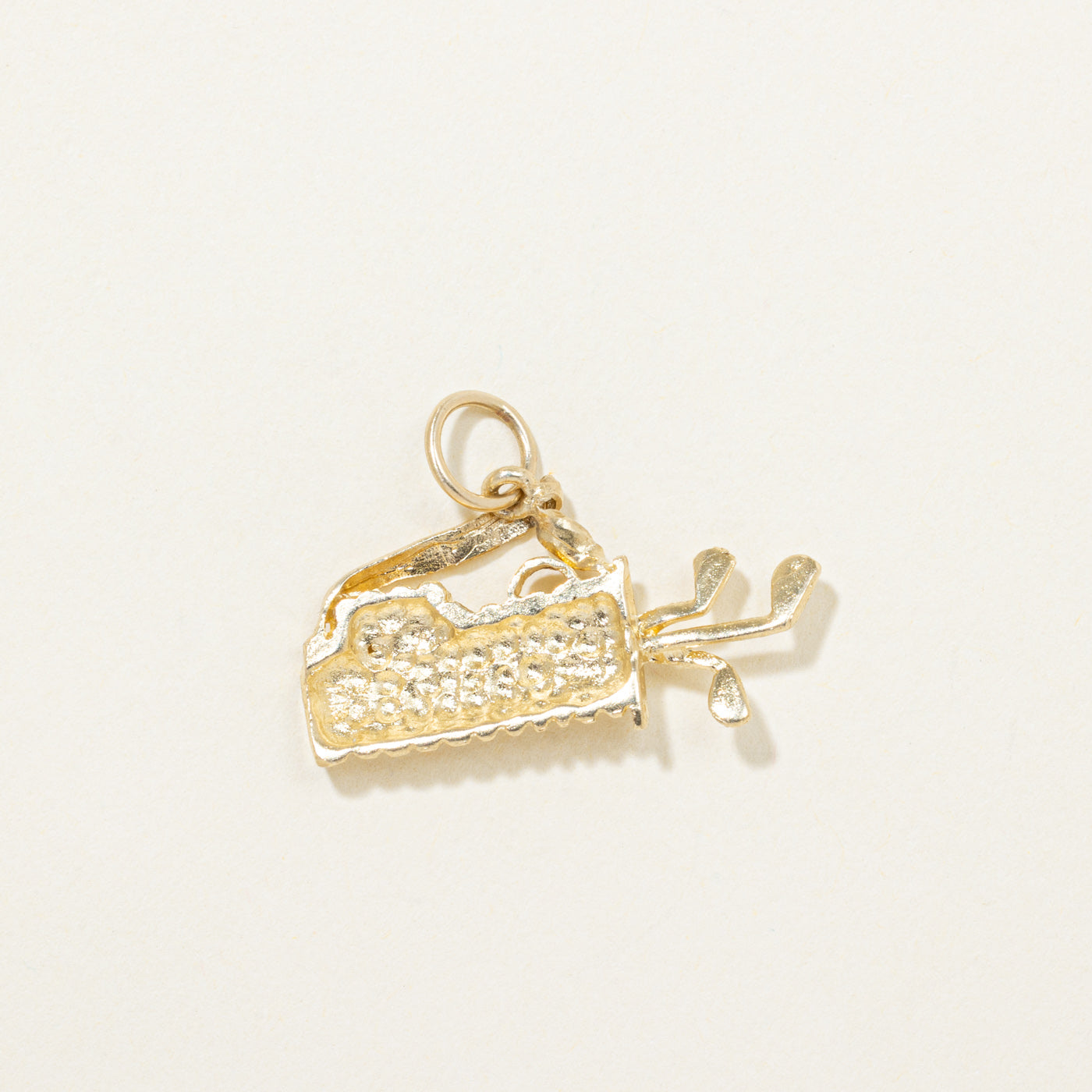 14K Yellow Gold Golf Bag Charm
