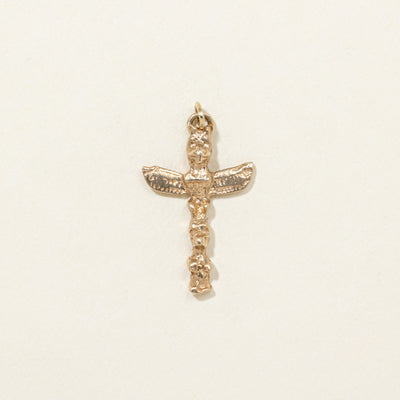 10K Yellow Gold Totem Pole Charm