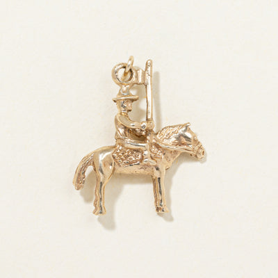 9K Yellow Gold Mountie Charm