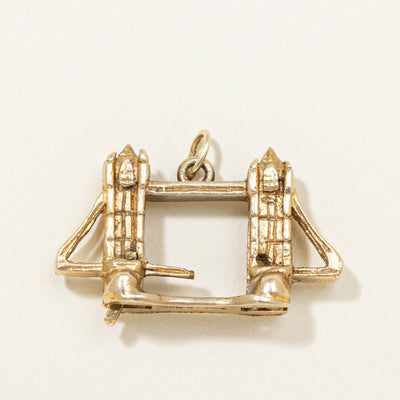 London 9K Yellow Gold Tower Bridge Charm