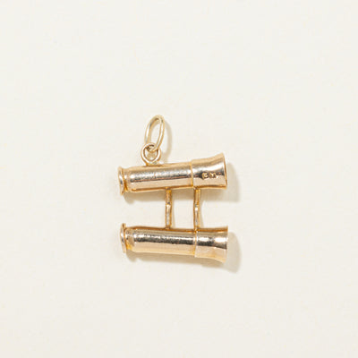 1952 London 9K Yellow Gold Binocular Charm