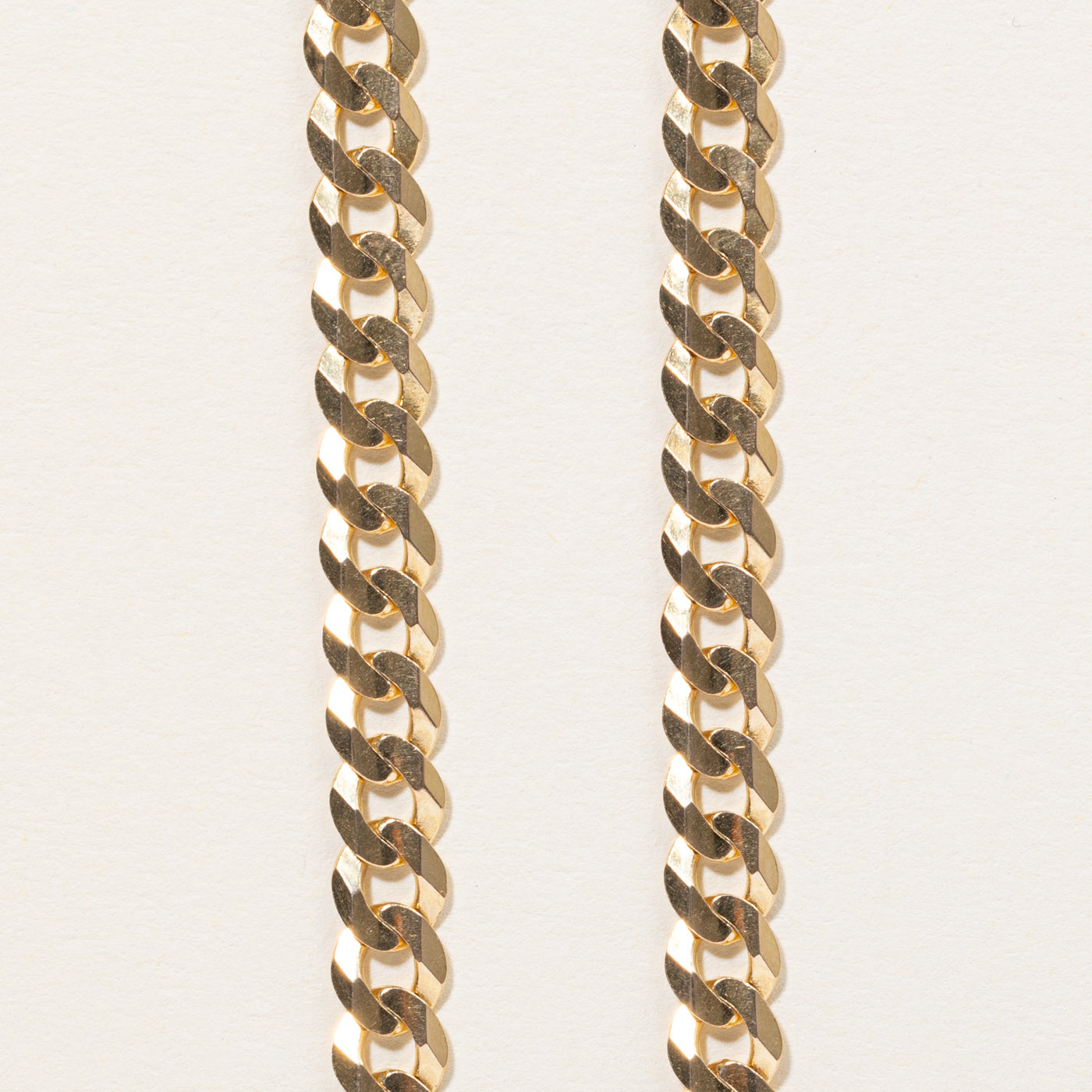 14k Yellow Gold Flat Curb Link Chain | 22" |
