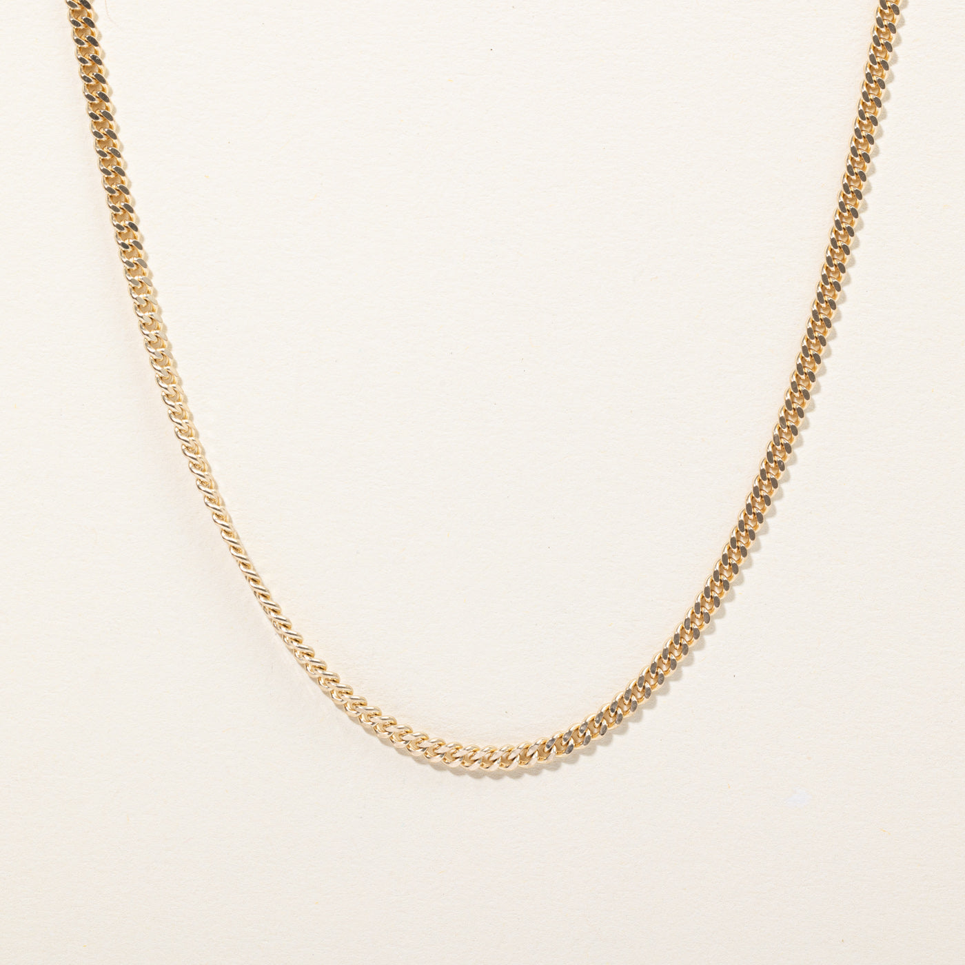 10k Yellow Gold Curb Link Chain | 22