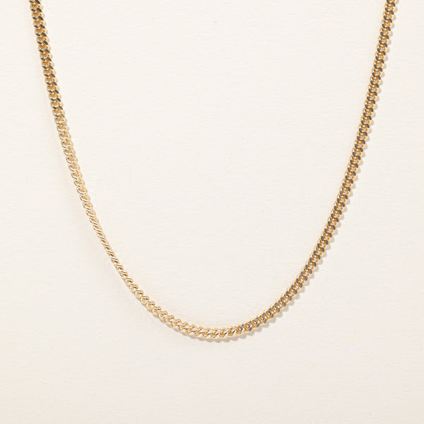 10k Yellow Gold Curb Link Chain | 22