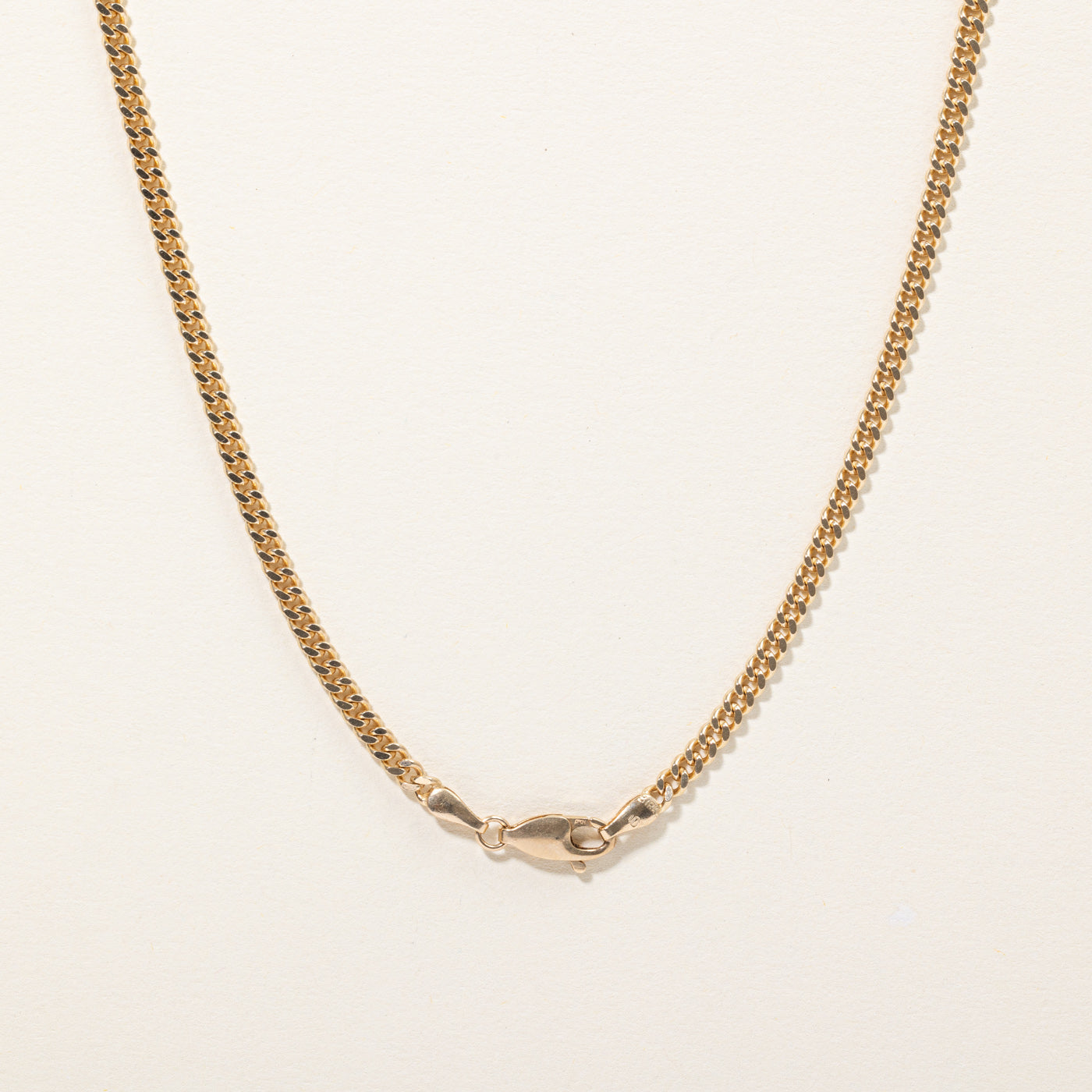 10k Yellow Gold Curb Link Chain | 22