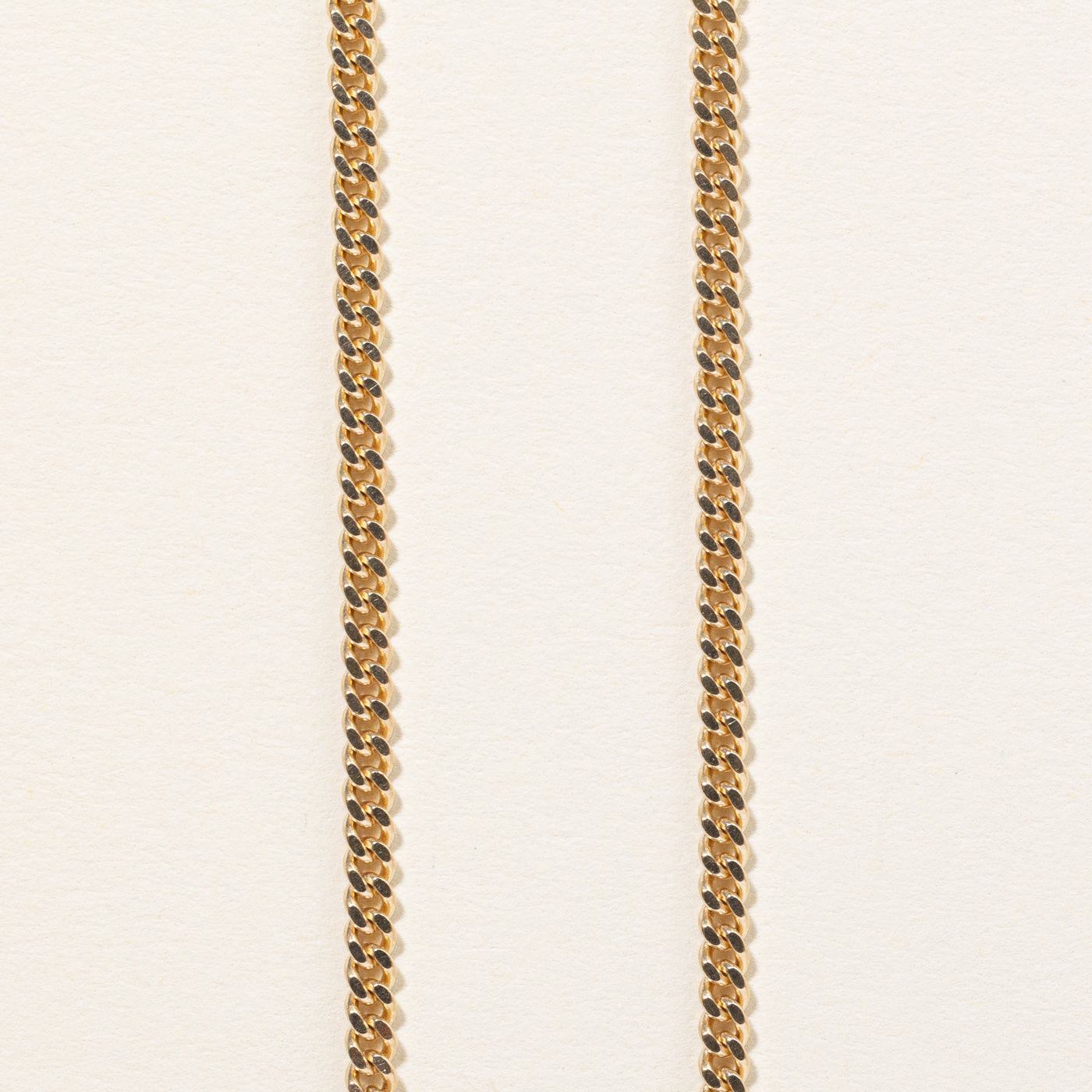 10k Yellow Gold Curb Link Chain | 22