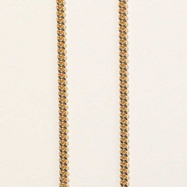 10k Yellow Gold Curb Link Chain | 22