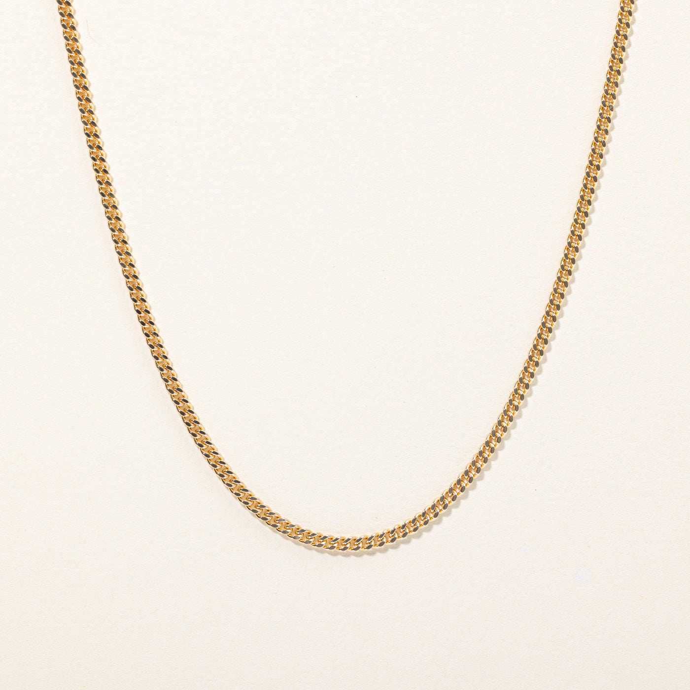 10k Yellow Gold Curb Link Chain | 18