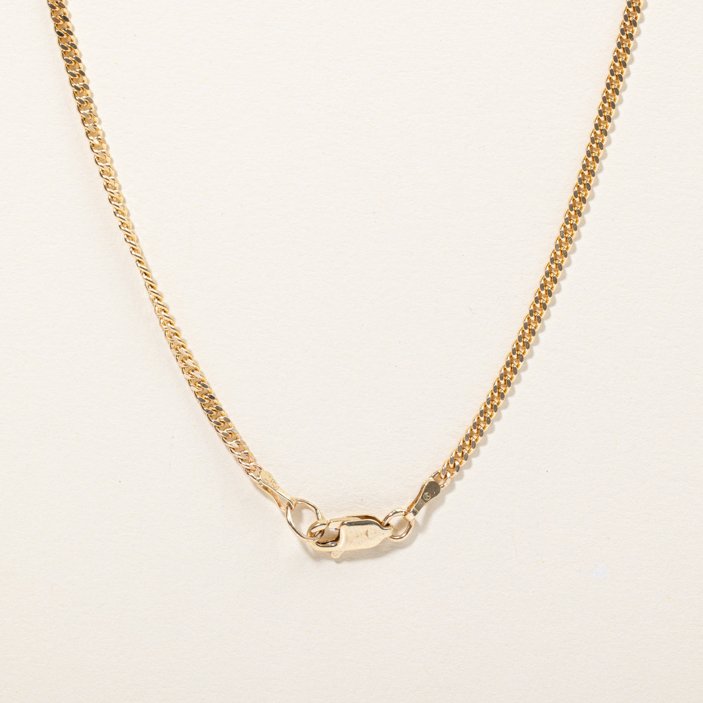 10k Yellow Gold Curb Link Chain | 18