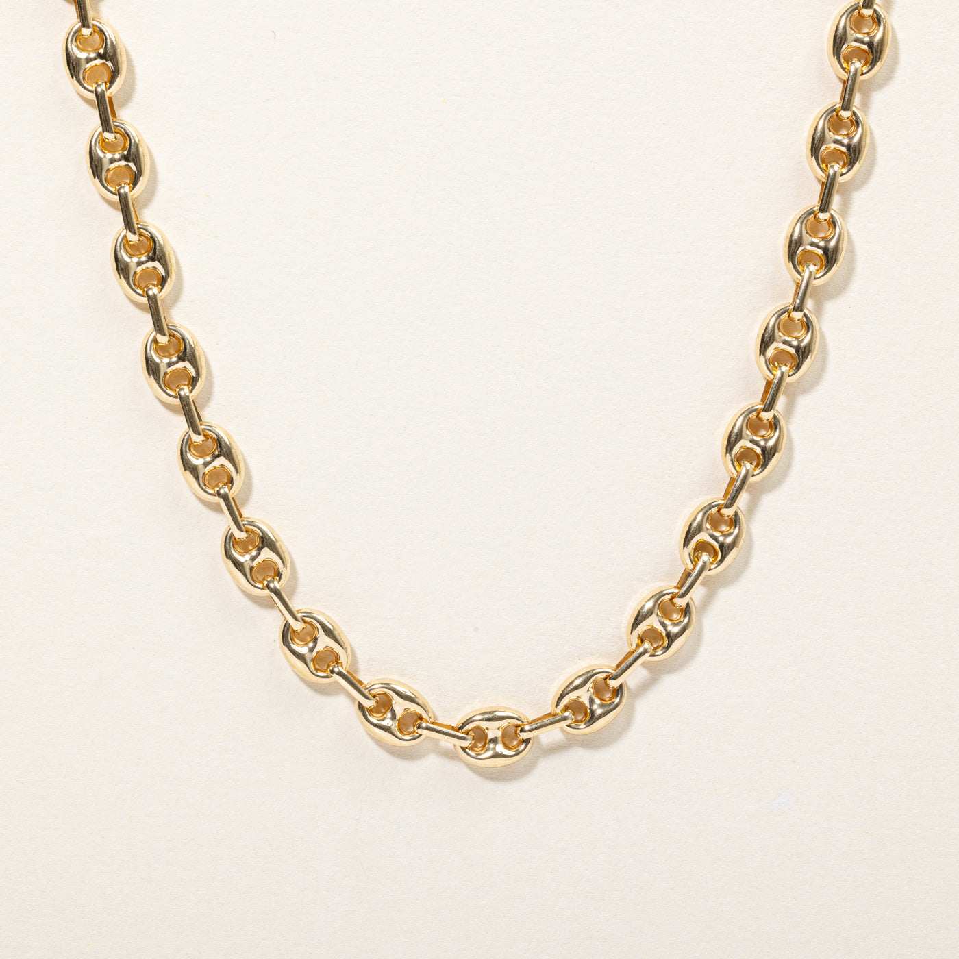 18k Yellow Gold Puffed Anchor Link Chain | 20" |