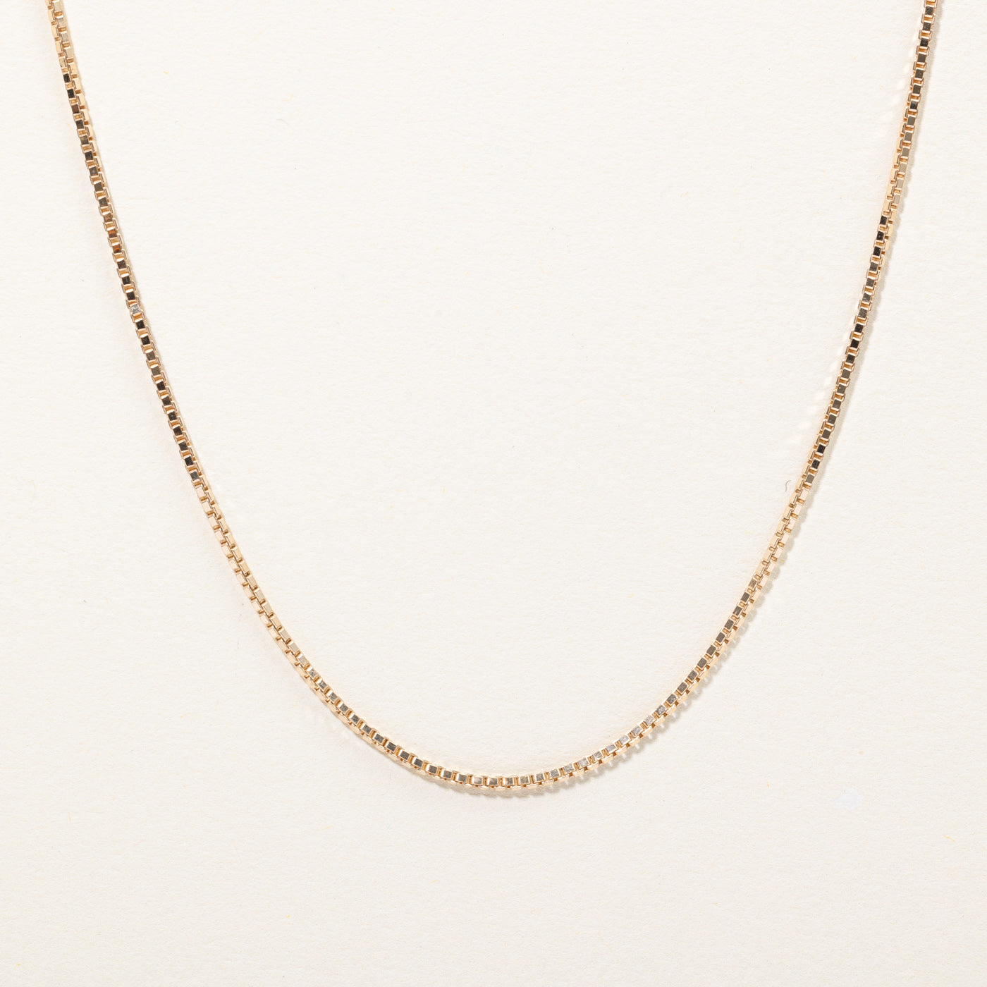 10k Yellow Gold Box Link Chain | 16" |