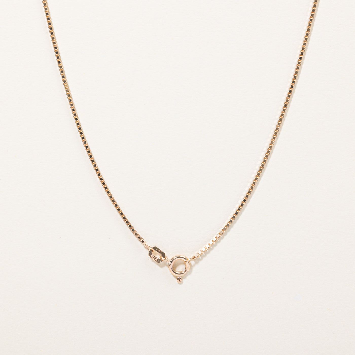 10k Yellow Gold Box Link Chain | 16" |