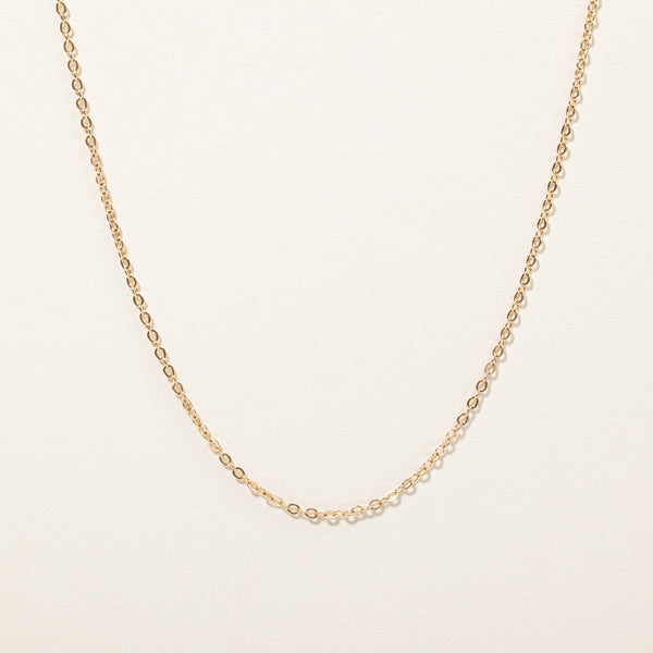 14k Yellow Gold Oval Link Chain | 18