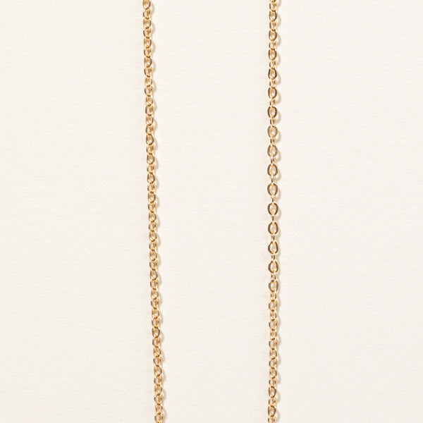 14k Yellow Gold Oval Link Chain | 18