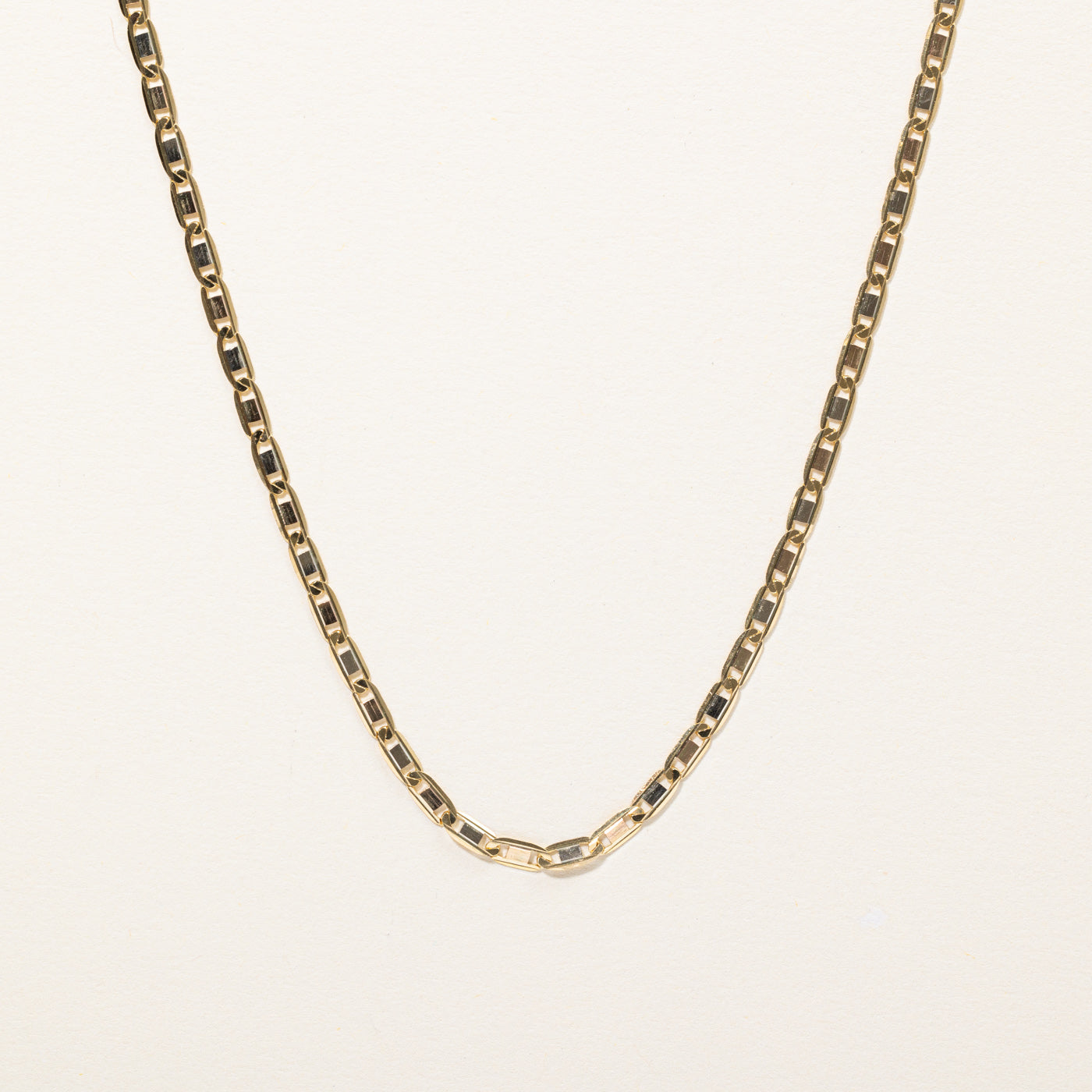 18k Tri Tone Gold Anchor Link Chain | 23