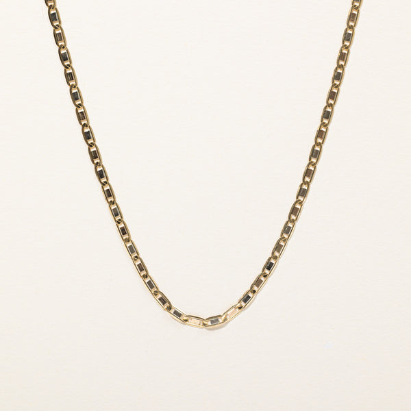 18k Tri Tone Gold Anchor Link Chain | 23