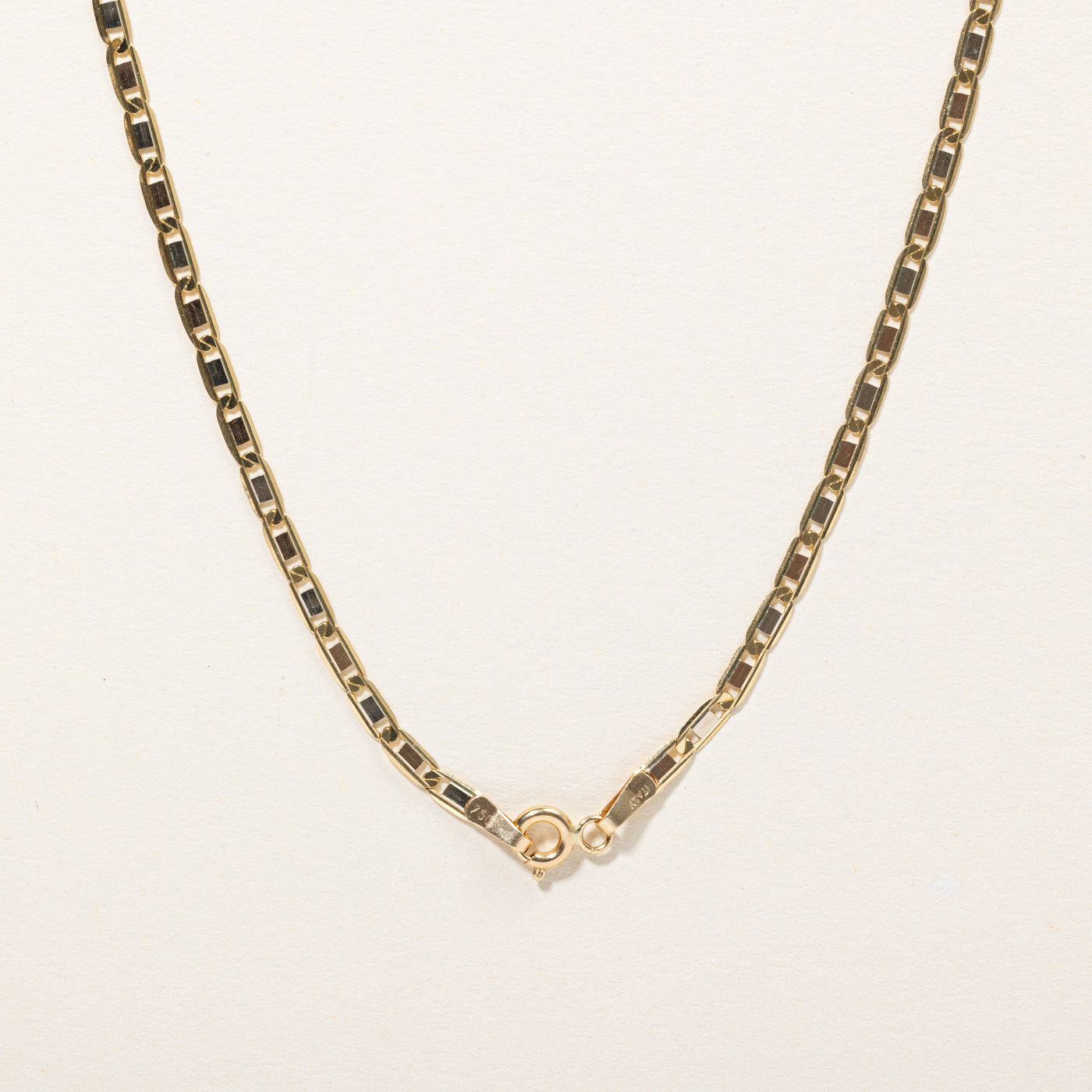 18k Tri Tone Gold Anchor Link Chain | 23