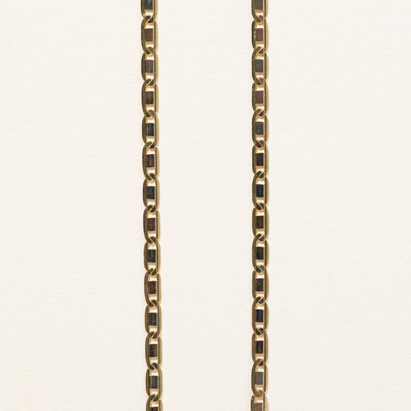 18k Tri Tone Gold Anchor Link Chain | 23