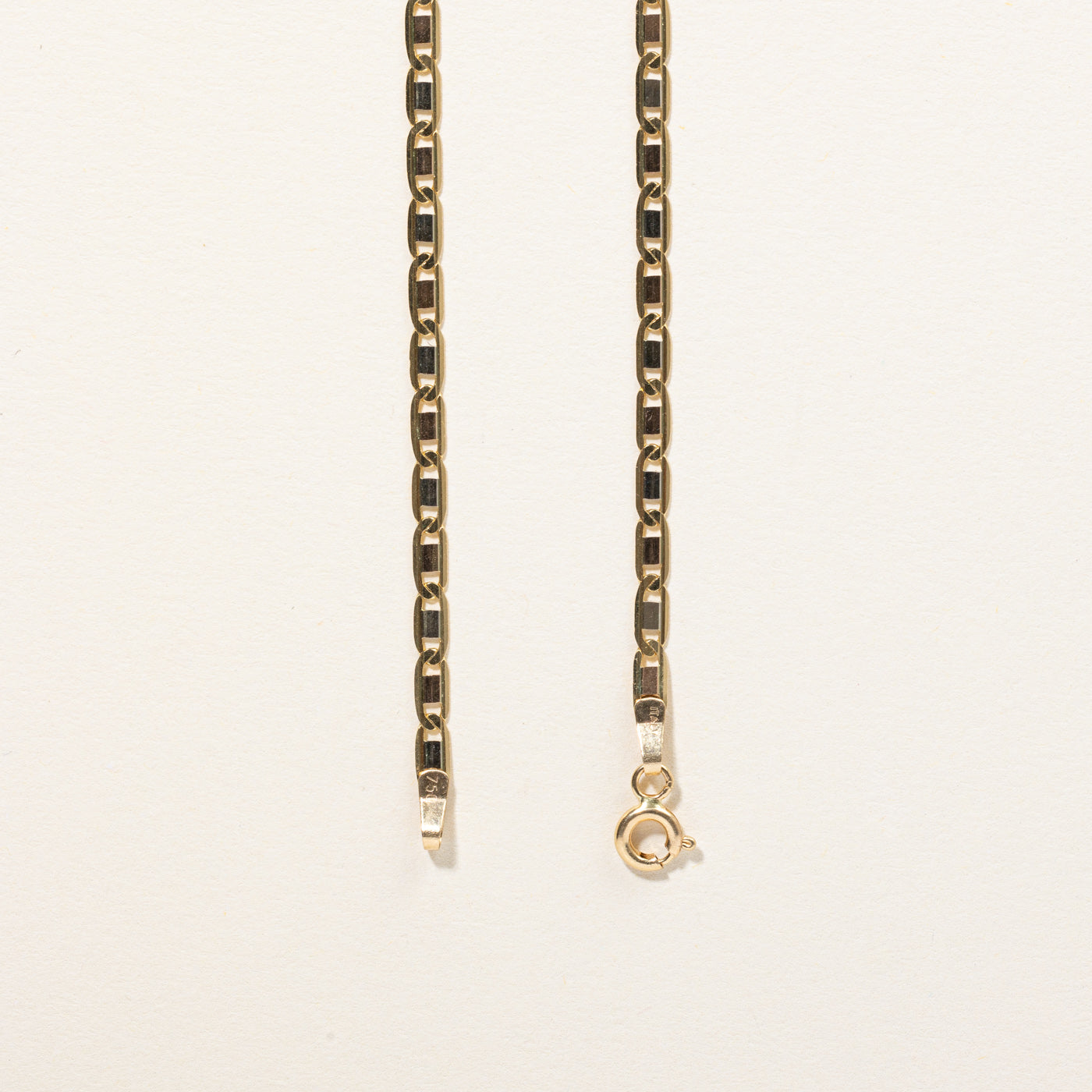 18k Tri Tone Gold Anchor Link Chain | 23