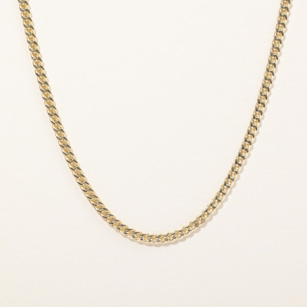 10k Yellow Gold Curb Link Chain | 26